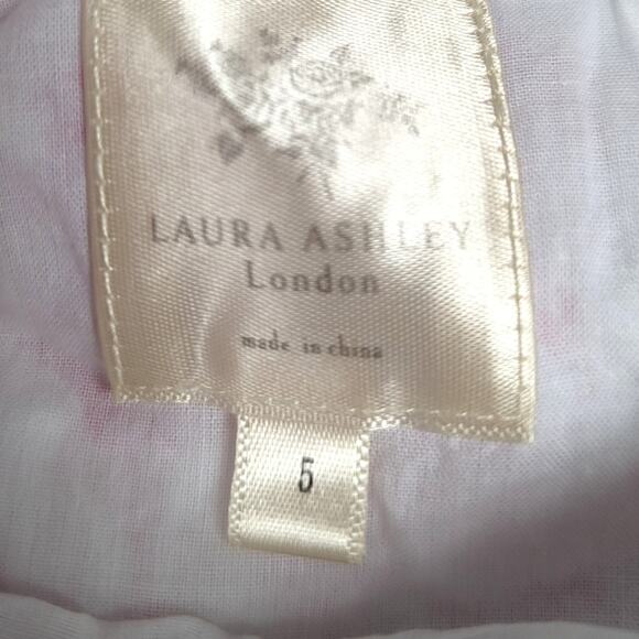 Laura Ashley Dress Girls Sz 5 Pink Floral Sundress Party Frilly Ruffle - Picture 6 of 7
